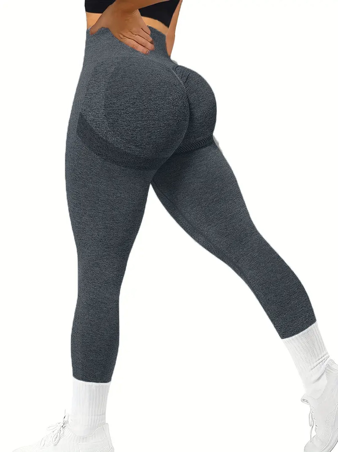 Peach buttocks gym pants women's high-waisted belly and buttocks lifting yoga pants can be worn outside for sports running training