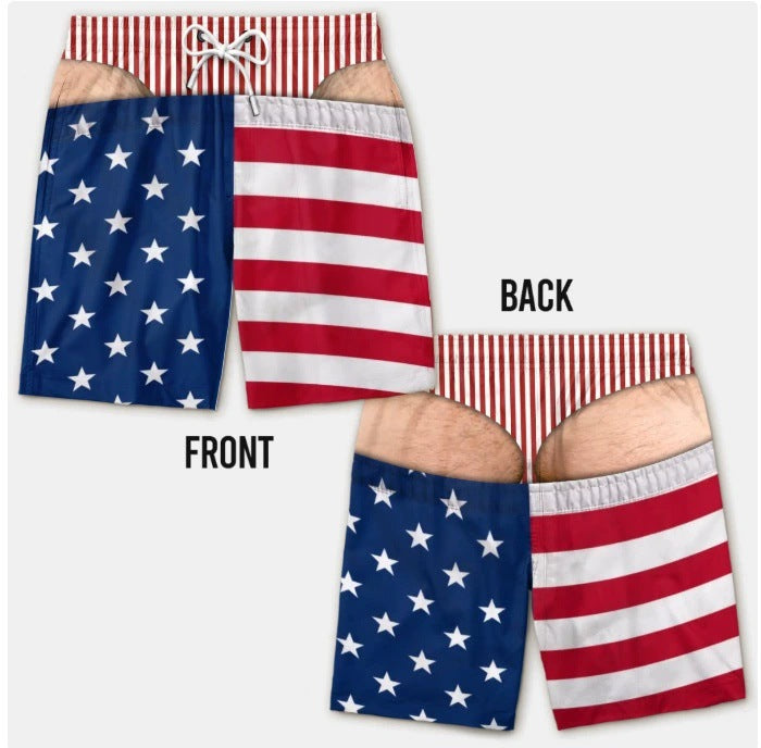 Renowears Loose beach shorts, vacation casual shorts,