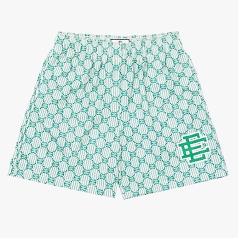 EE print shorts logo sweatpants mesh drawstring American shorts