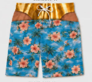 Renowears Loose beach shorts, vacation casual shorts,
