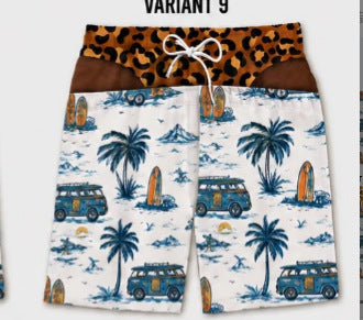 Renowears Loose beach shorts, vacation casual shorts,