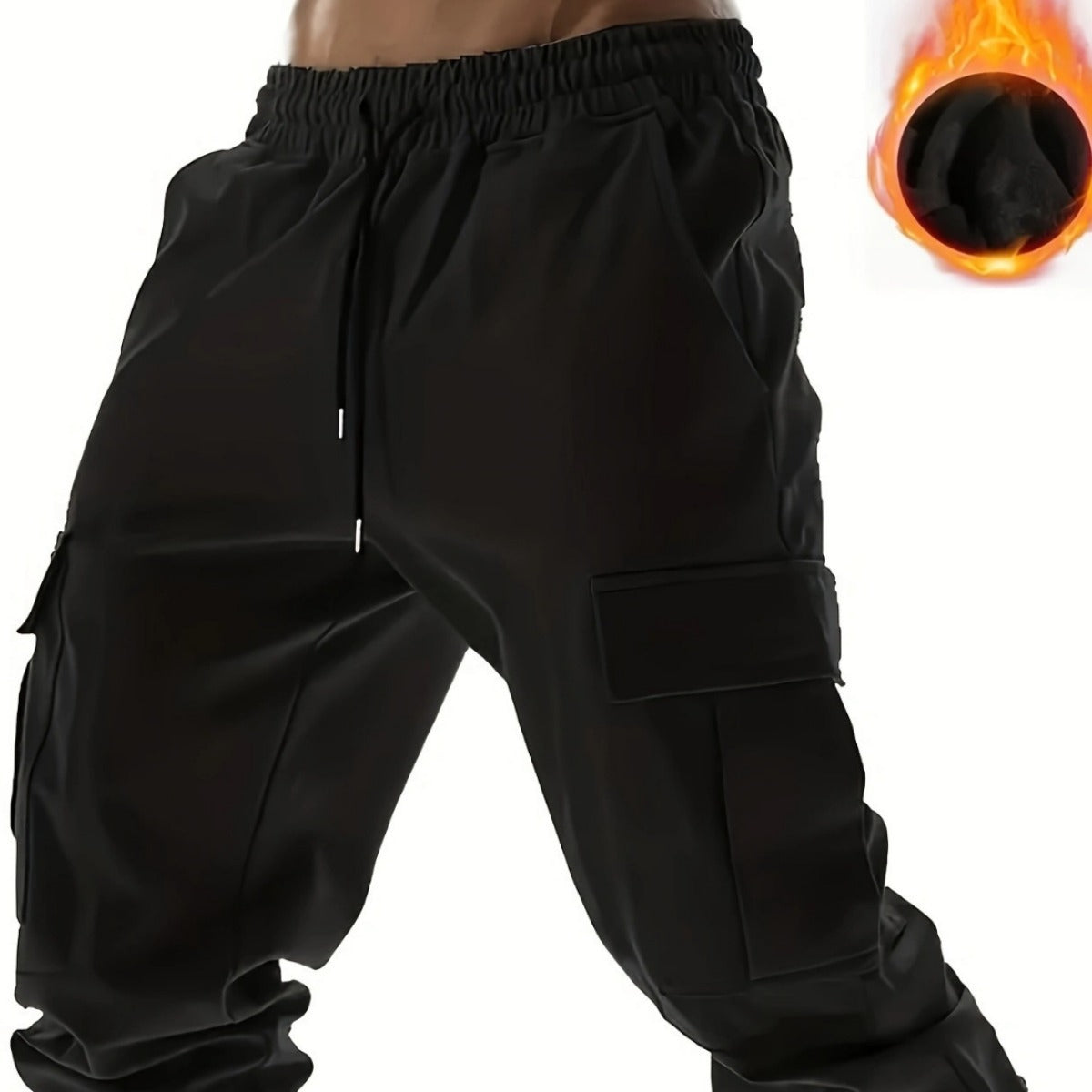 Renowears-style Fleece Cargo Pants