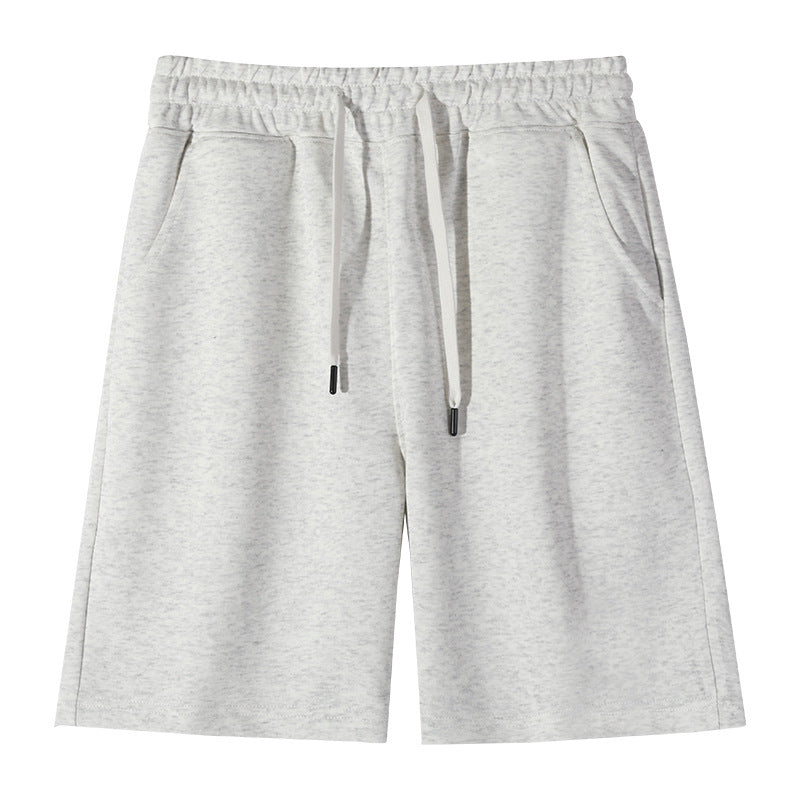 300G heavy casual shorts, boys wear solid color sweatpants and loose beach cropped pants in summer