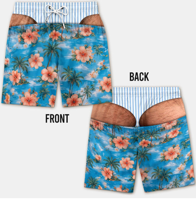 Renowears Loose beach shorts, vacation casual shorts,