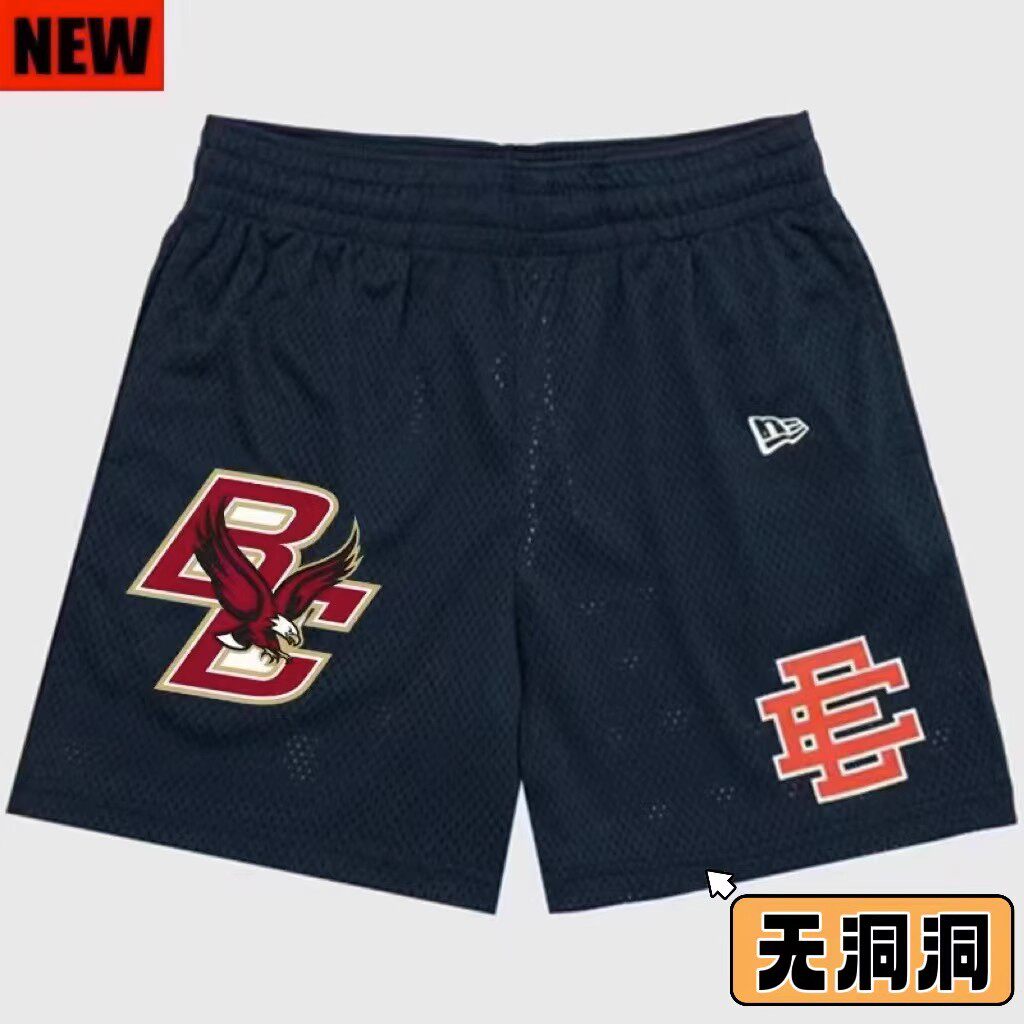 New EE American casual fitness shorts muscular men sports quarter pants mesh breathable style European and American stars with the same style