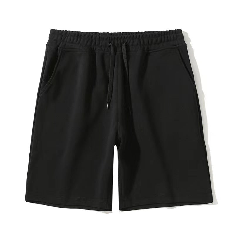 2025 Summer New Men's Loose Five-Point Pants, Drawstring Casual Shorts, Breathable Solid Color Sporty Trendy Style