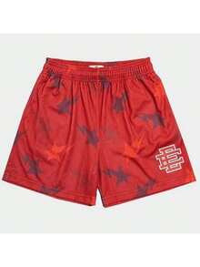 Cross-border hot sale euro size amazon TK sports mesh cloth shorts 3D digital print trendy beach pants wholesale