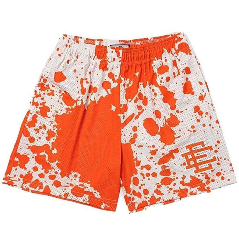New American Shorts, Casual Shorts, Fitness Men's Muscle Sports, Cropped Pants, Tide Beach Pants, Mesh Breathable Shorts