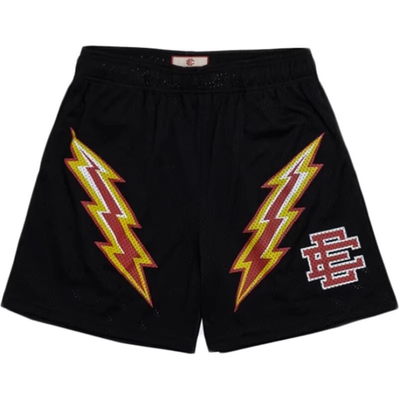 EE print shorts logo sweatpants mesh drawstring American shorts