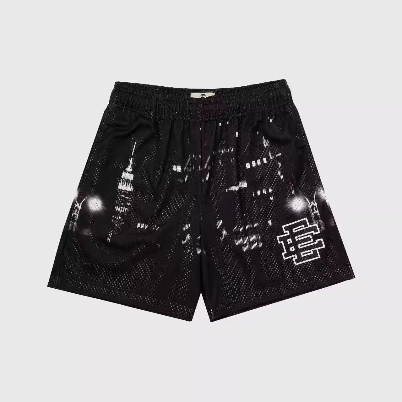 New EE American casual fitness shorts muscular men sports quarter pants mesh breathable style European and American stars with the same style