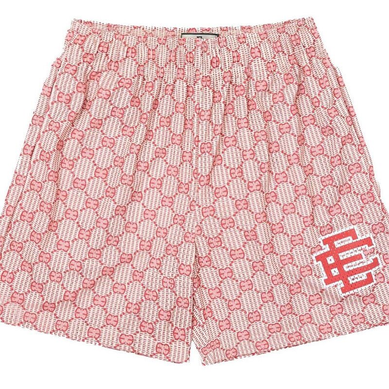 EE print shorts logo sweatpants mesh drawstring American shorts