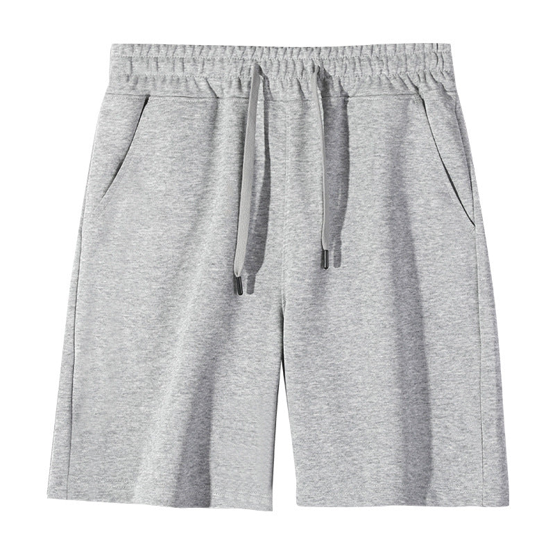 300G heavy casual shorts, boys wear solid color sweatpants and loose beach cropped pants in summer