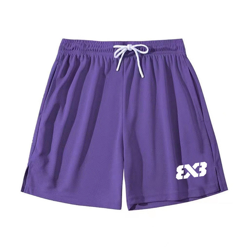 Basketball shorts, men's knee-length, American, quick-drying, mesh, three, four, pants, running, fitness, loose, breathable, training shorts