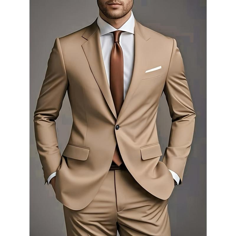 Cross-border spot men's suit suit suit European and American casual suit trousers two-piece wedding dinner blazer