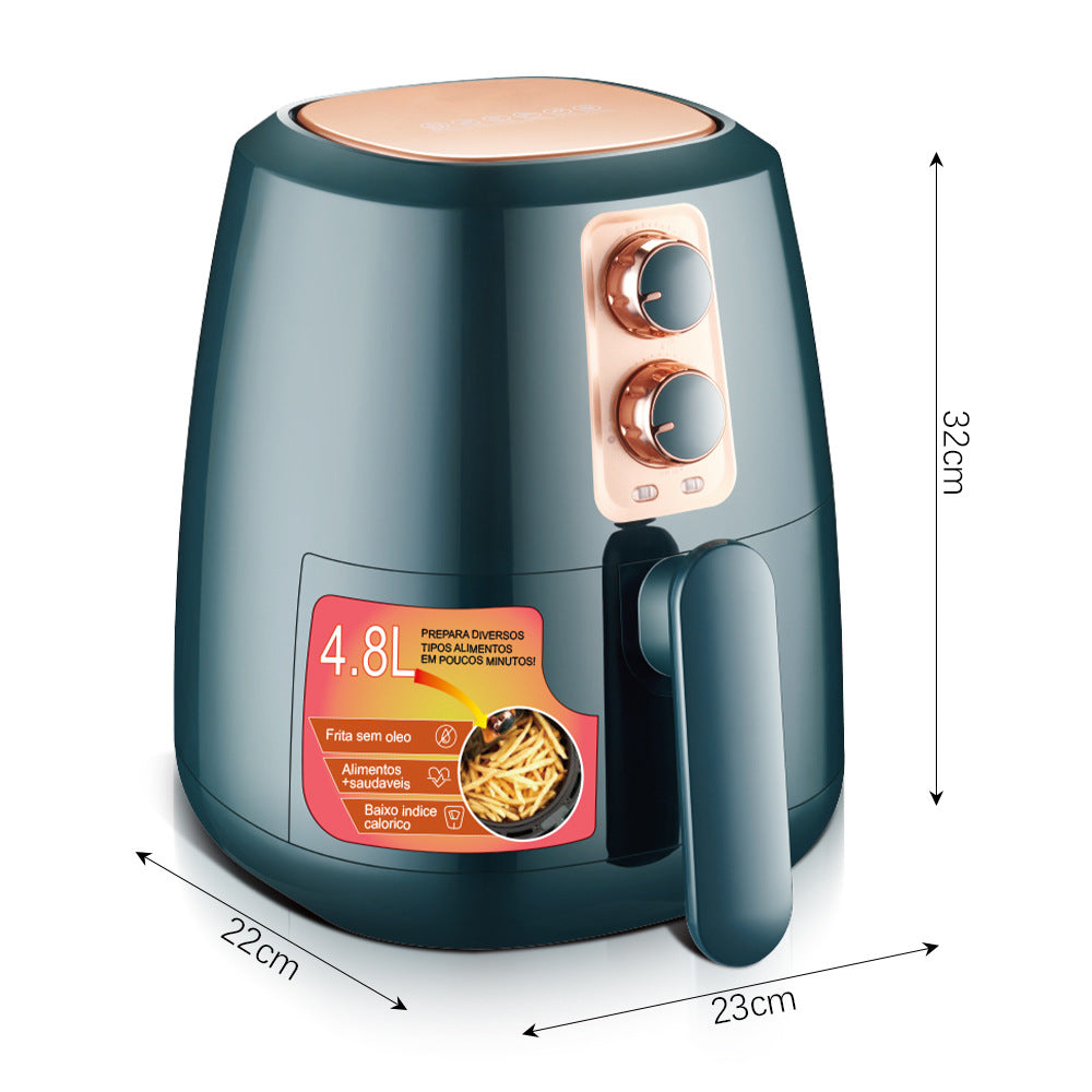 Household 4.8L air fryer large-capacity intelligent smoke-free French fries electromechanical fryer French fries