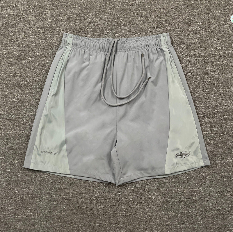 Cross-border foreign trade trendy brand RHUDE letter 3M reflective casual sports shorts for men and women American high street beach pants