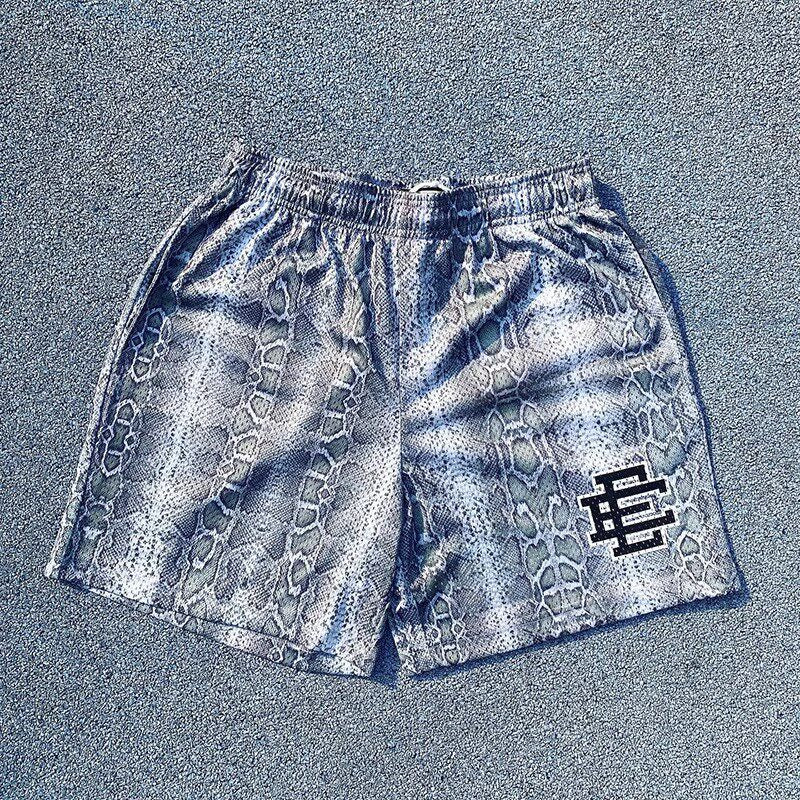 New EE American casual fitness shorts muscular men sports quarter pants mesh breathable style European and American stars with the same style