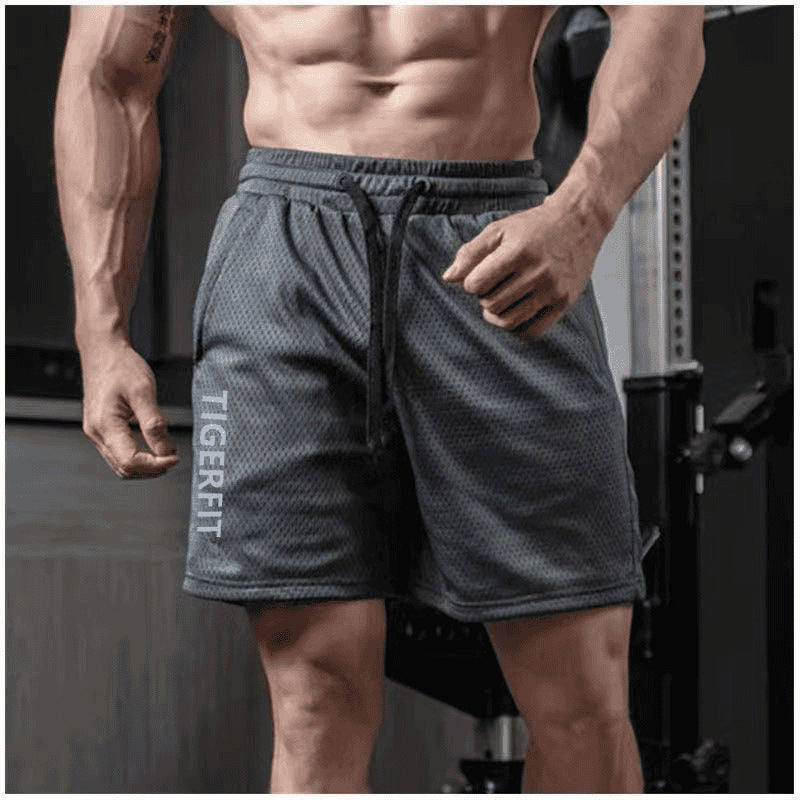 Men's summer American running casual quick-drying breathable mesh shorts vest basketball training loose cropped pants