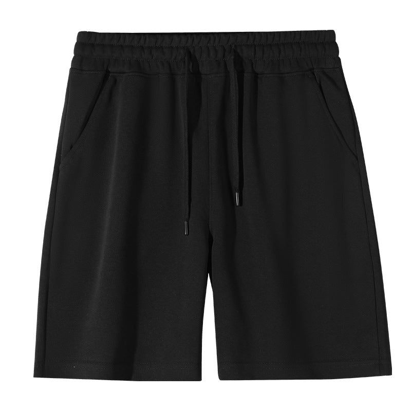 300G heavy casual shorts, boys wear solid color sweatpants and loose beach cropped pants in summer