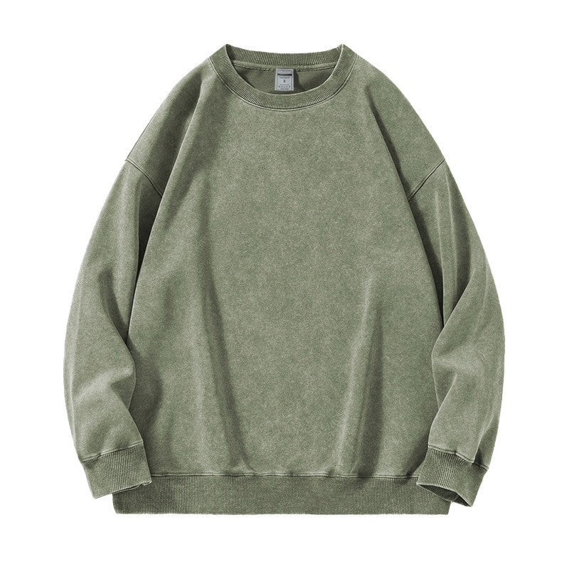 360g Ccotton distressed washed hoodie dropped shoulder loose fit sweatshirt