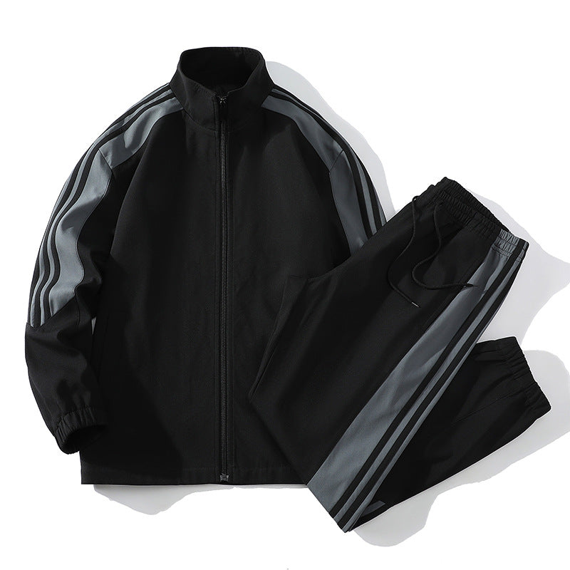 Casual sports jacket set men's 2025 spring and autumn new fashion trend long pants handsome trend jacket