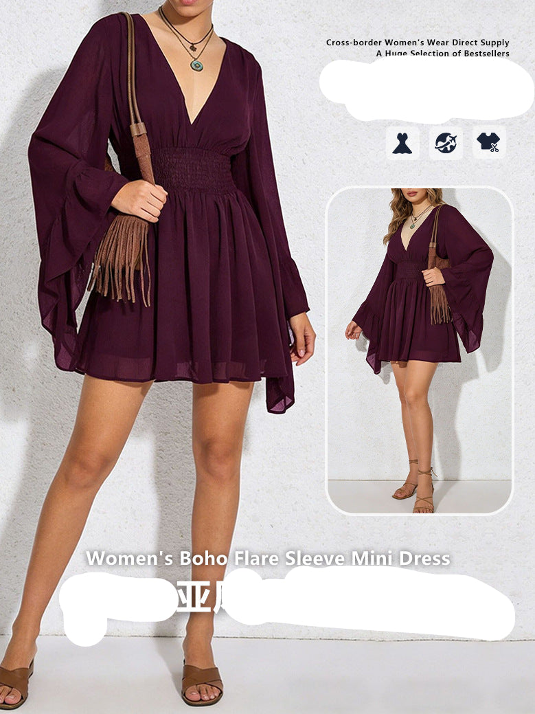 European and American cross-border women's clothing 2026 new slimming dress Amazon AliExpress hot sale factory wholesale