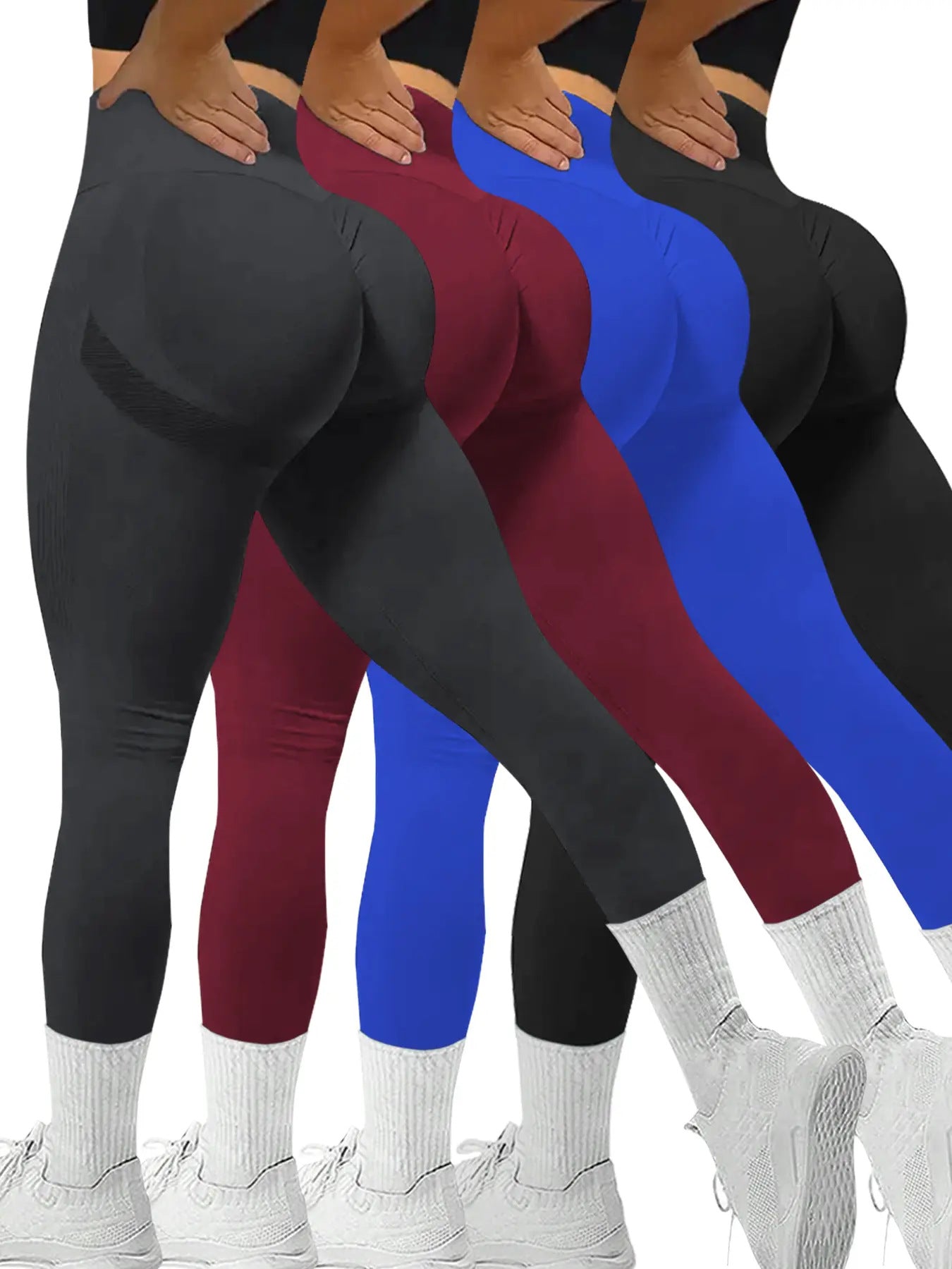 Peach buttocks gym pants women's high-waisted belly and buttocks lifting yoga pants can be worn outside for sports running training