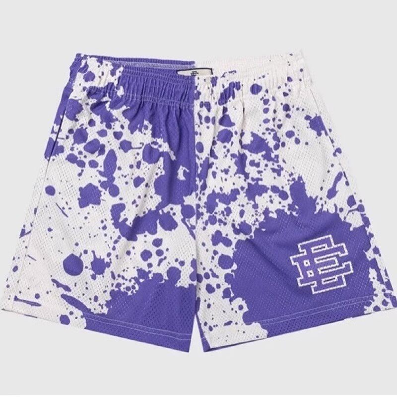 New EE American casual fitness shorts muscular men sports quarter pants mesh breathable style European and American stars with the same style