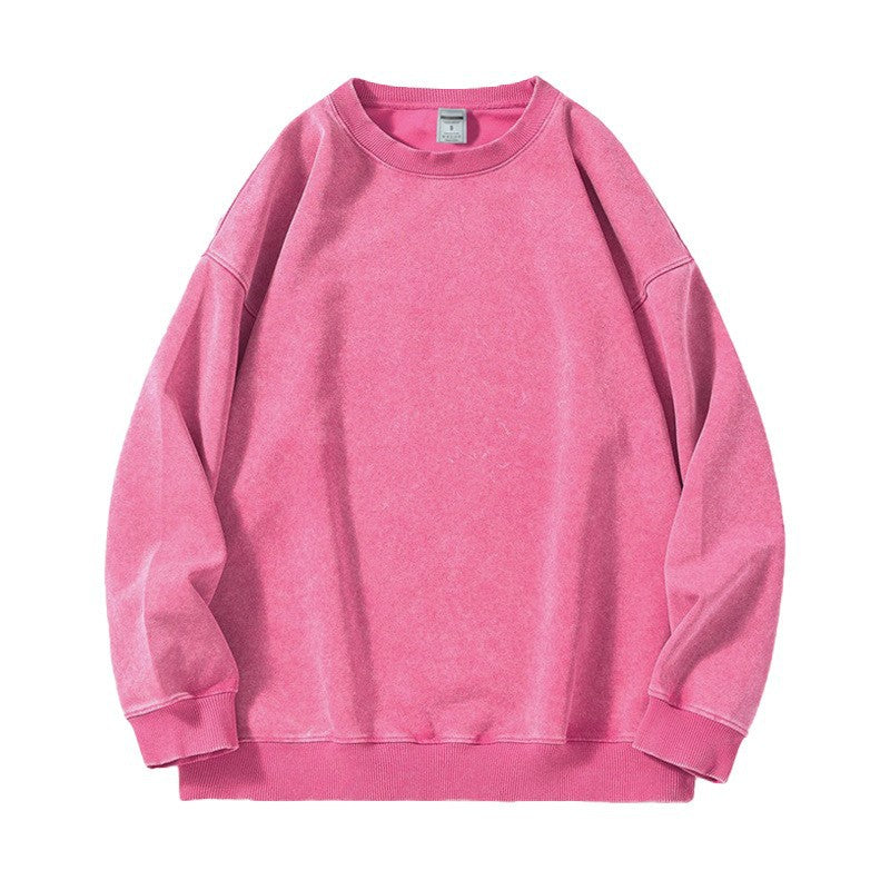 360g Ccotton distressed washed hoodie dropped shoulder loose fit sweatshirt