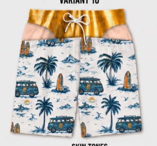 Renowears Loose beach shorts, vacation casual shorts,