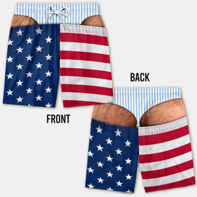 Renowears Loose beach shorts, vacation casual shorts,