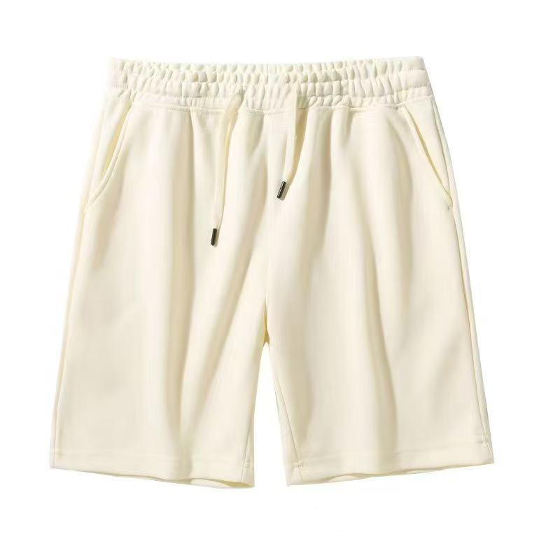 300G heavy casual shorts, boys wear solid color sweatpants and loose beach cropped pants in summer