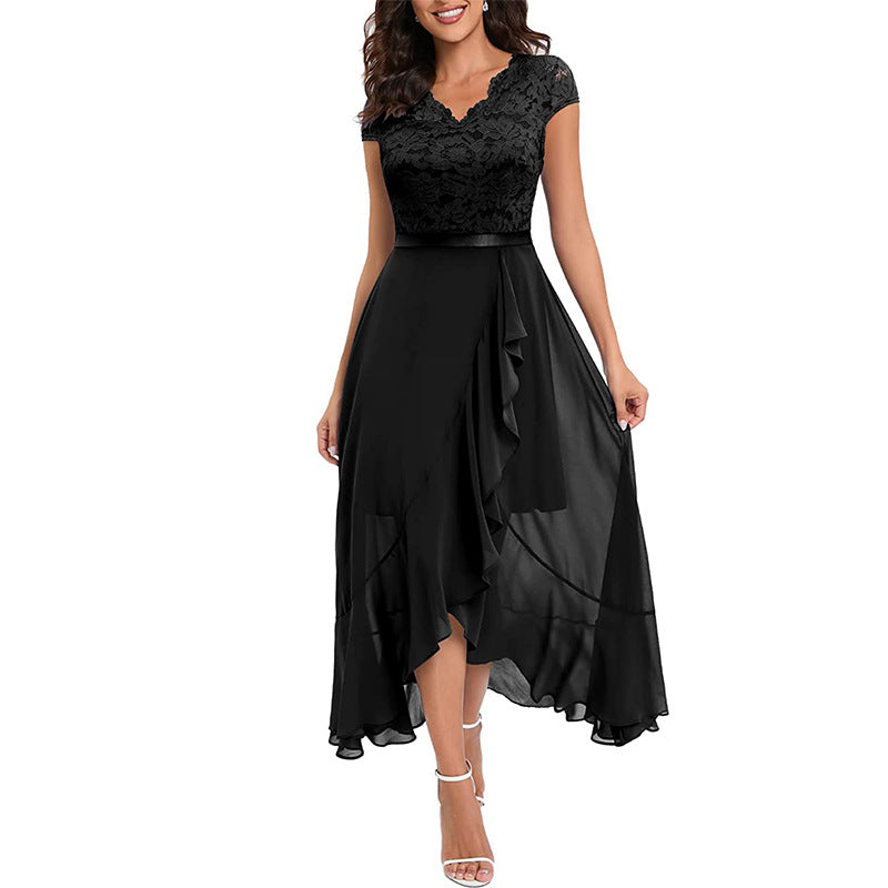 European and American new foreign  lace dresses banquet small dresses long skirts party evening dresses bridesmaid dresses