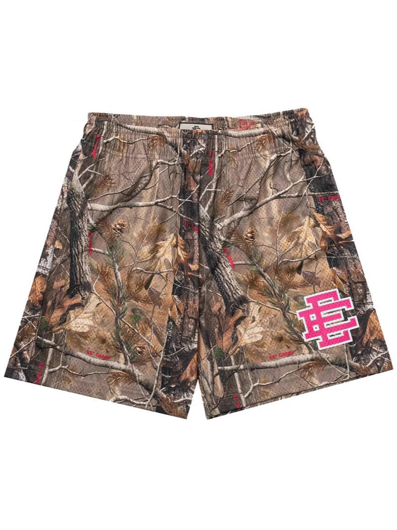 New American Shorts, Casual Shorts, Fitness Men's Muscle Sports, Cropped Pants, Tide Beach Pants, Mesh Breathable Shorts