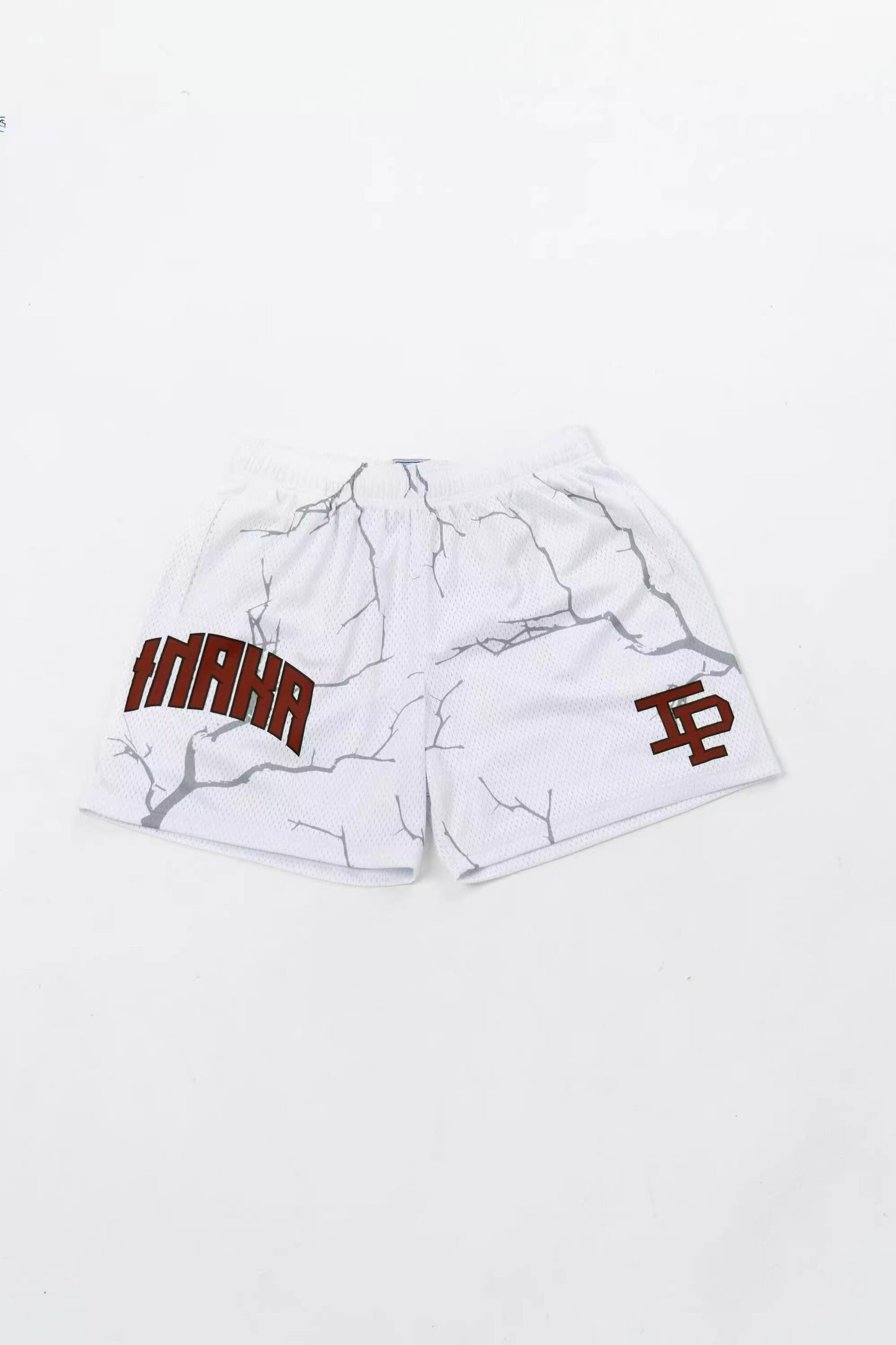 EE print shorts logo sweatpants mesh drawstring American shorts