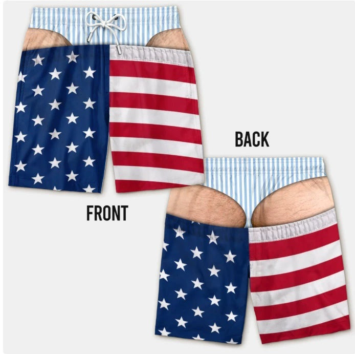 Renowears Loose beach shorts, vacation casual shorts,
