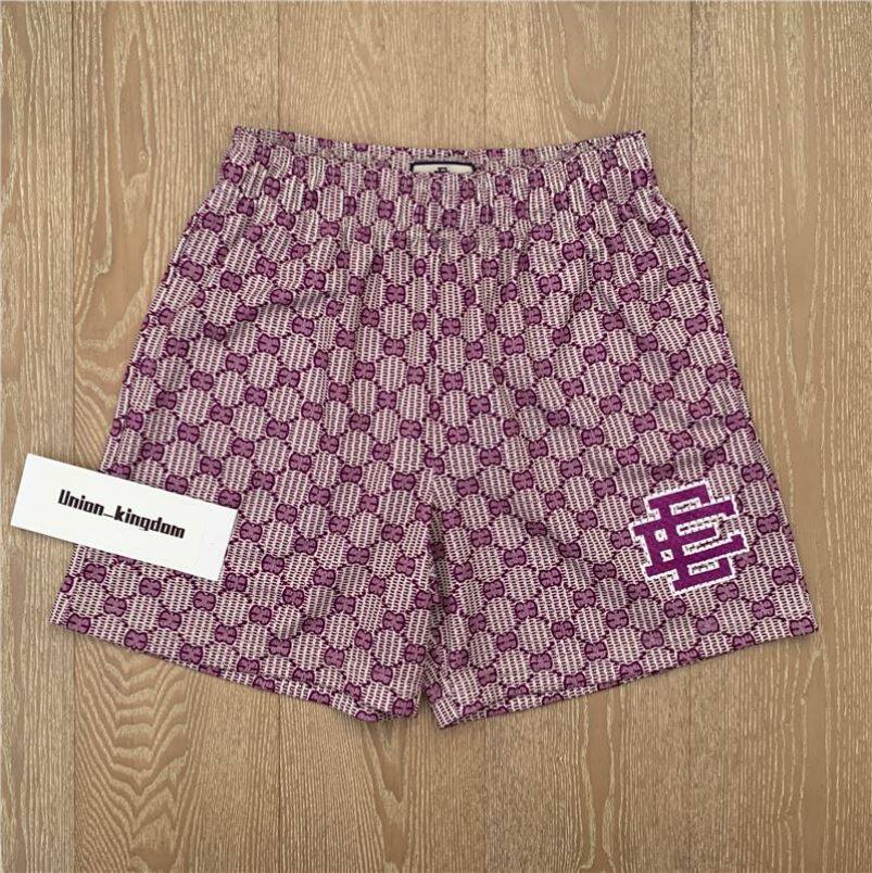 New EE American casual fitness shorts muscular men sports quarter pants mesh breathable style European and American stars with the same style