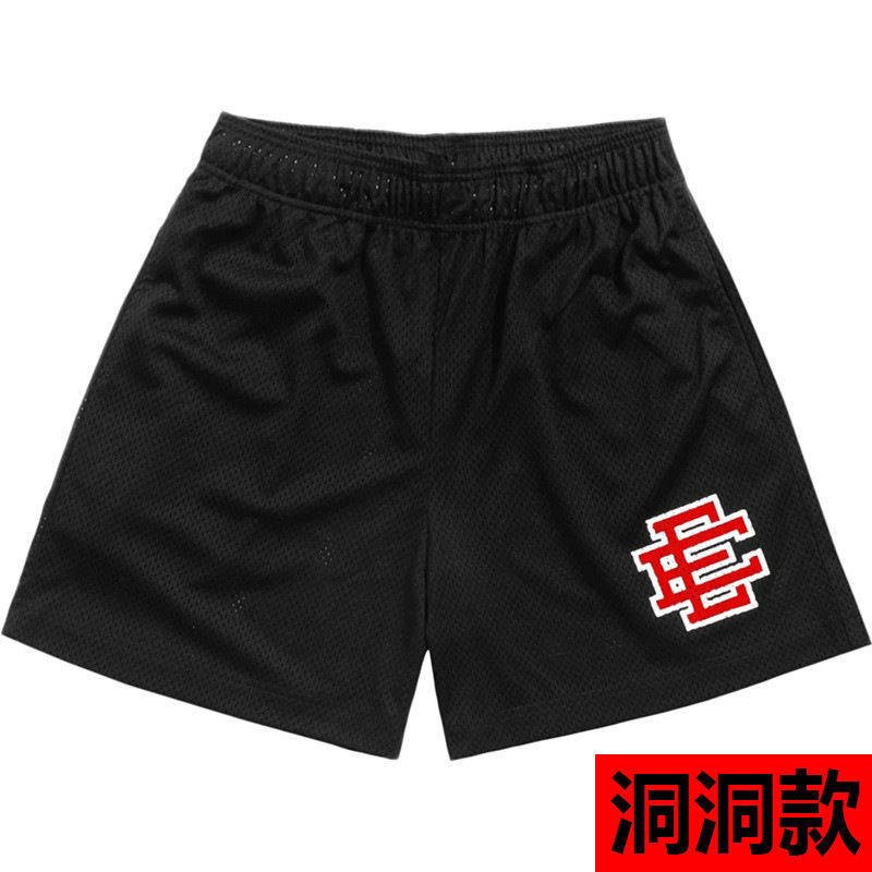 New EE American casual fitness shorts muscular men sports quarter pants mesh breathable style European and American stars with the same style
