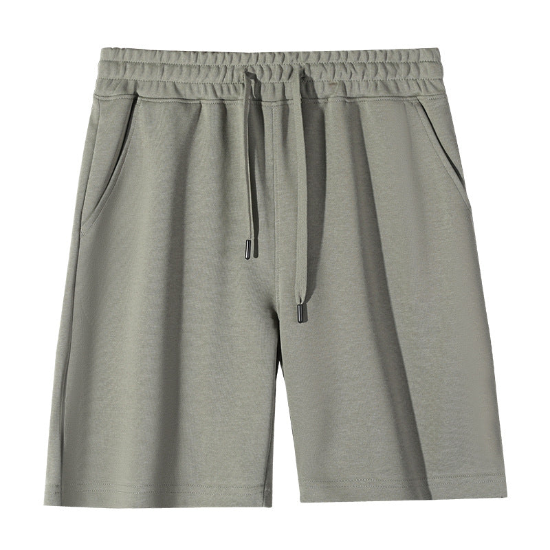 300G heavy casual shorts, boys wear solid color sweatpants and loose beach cropped pants in summer