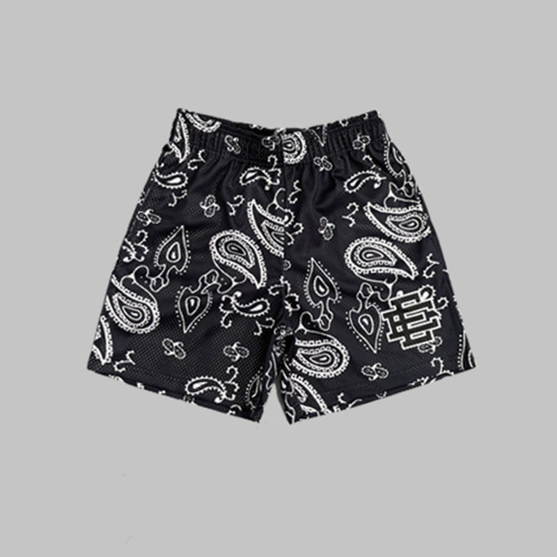 New American Shorts, Casual Shorts, Fitness Men's Muscle Sports, Cropped Pants, Tide Beach Pants, Mesh Breathable Shorts
