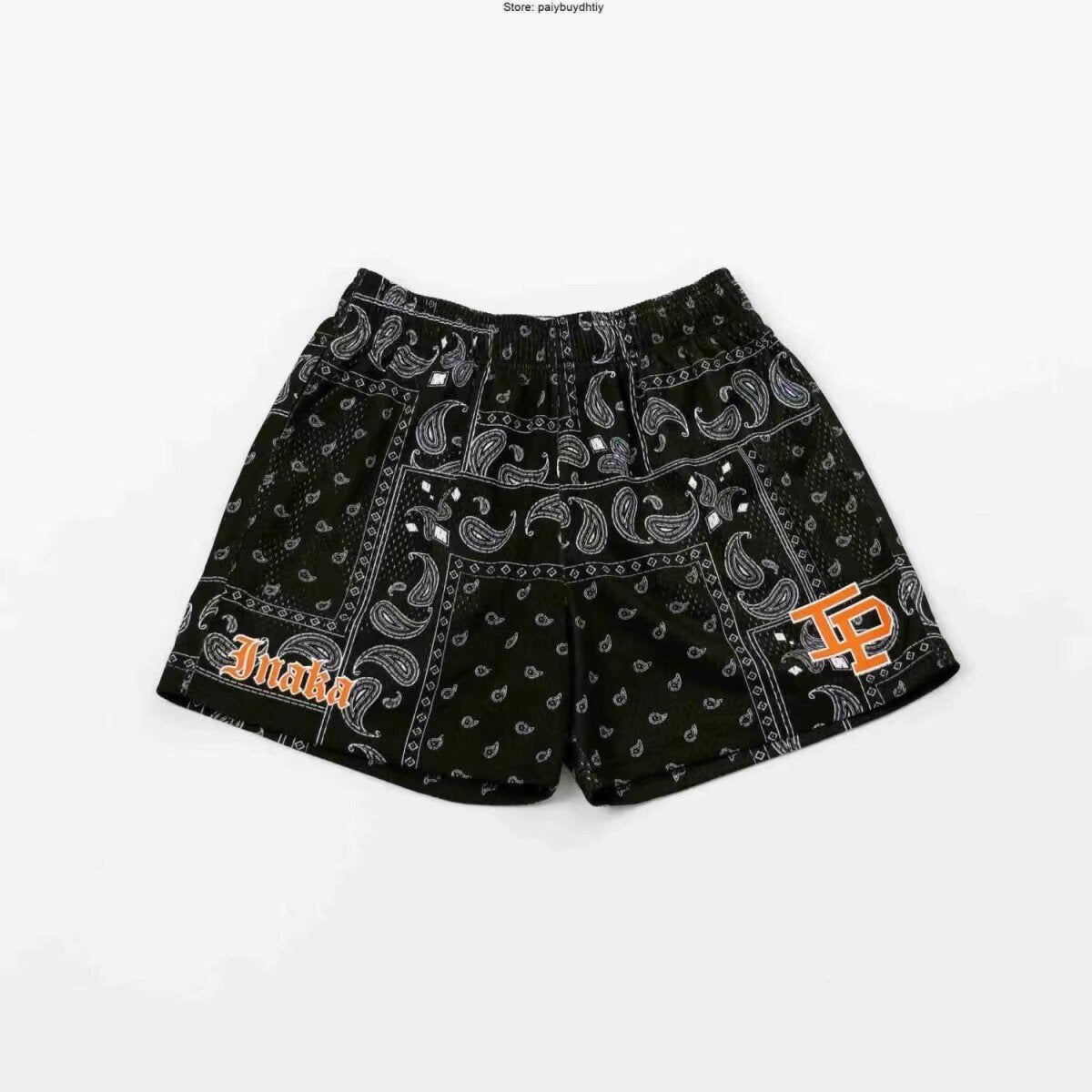 EE print shorts logo sweatpants mesh drawstring American shorts
