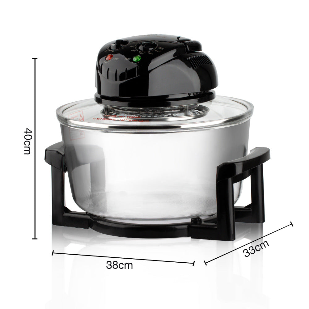 Smart air fryer 12L visual home multi-function light wave furnace glass fryer air furnace gift