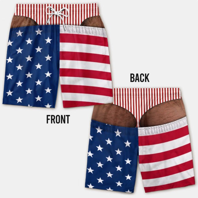 Renowears Loose beach shorts, vacation casual shorts,