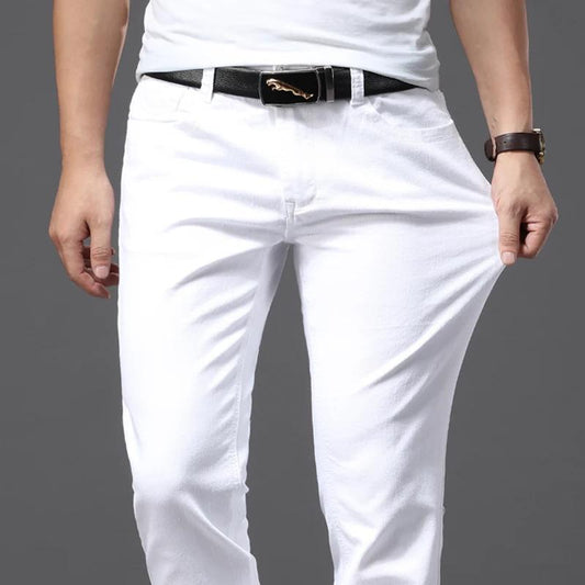 White Loose Stretch Jeans