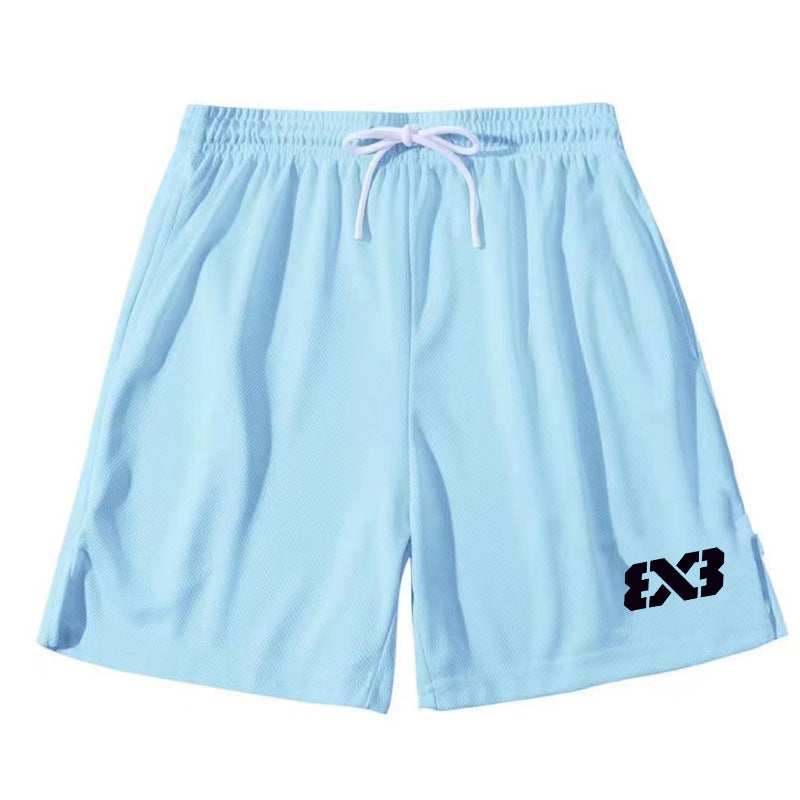 Basketball shorts, men's knee-length, American, quick-drying, mesh, three, four, pants, running, fitness, loose, breathable, training shorts
