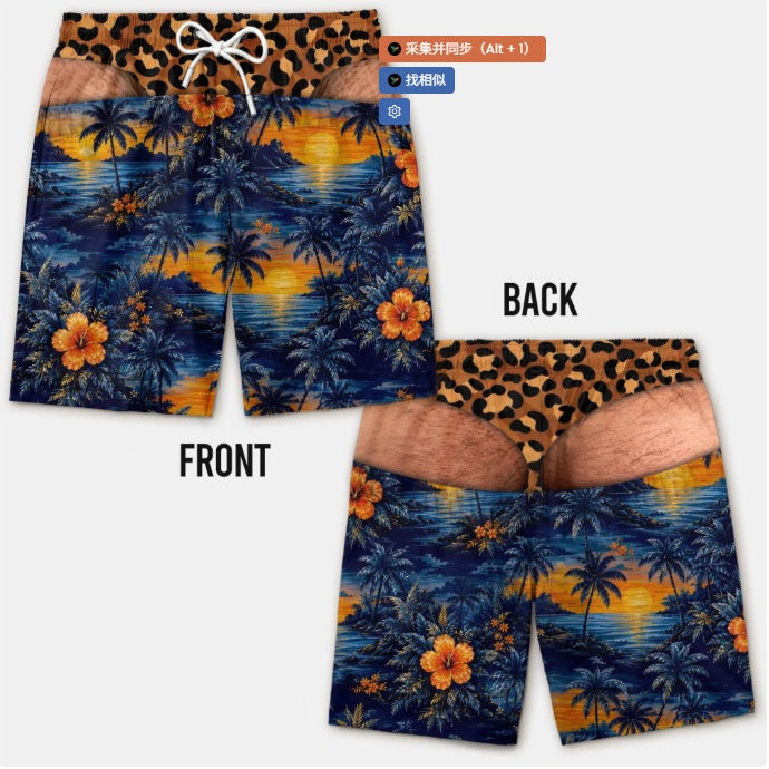 Renowears Loose beach shorts, vacation casual shorts,