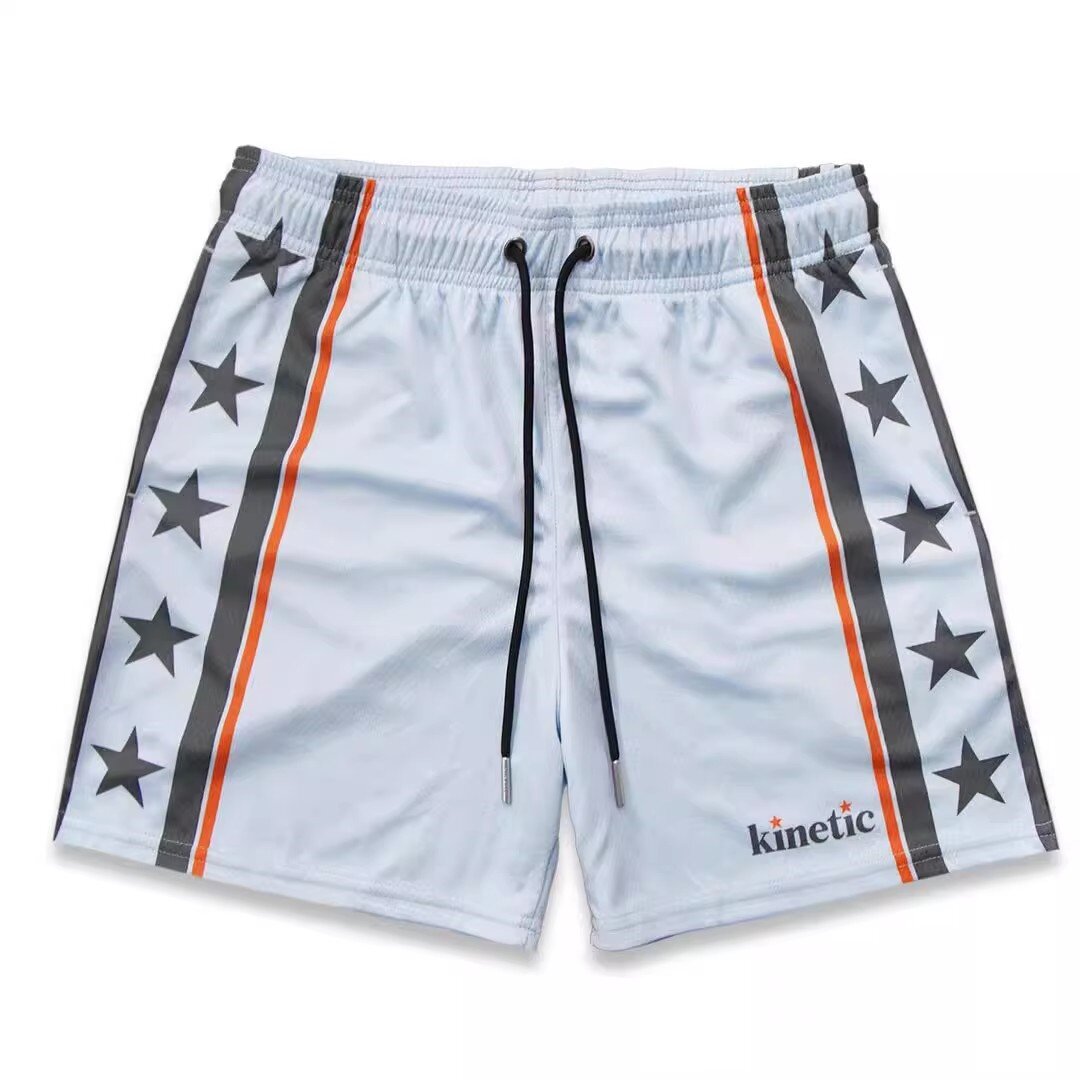 EE print shorts logo sweatpants mesh drawstring American shorts