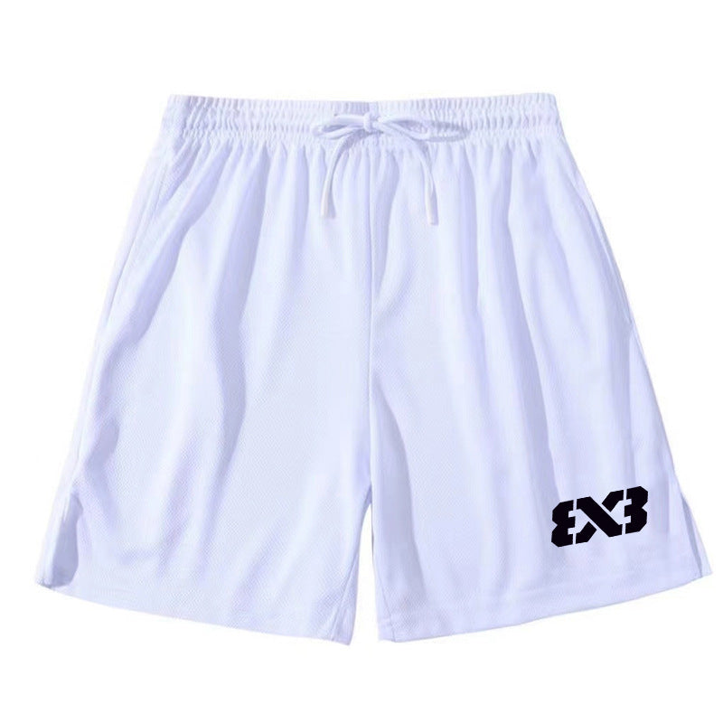 Basketball shorts, men's knee-length, American, quick-drying, mesh, three, four, pants, running, fitness, loose, breathable, training shorts