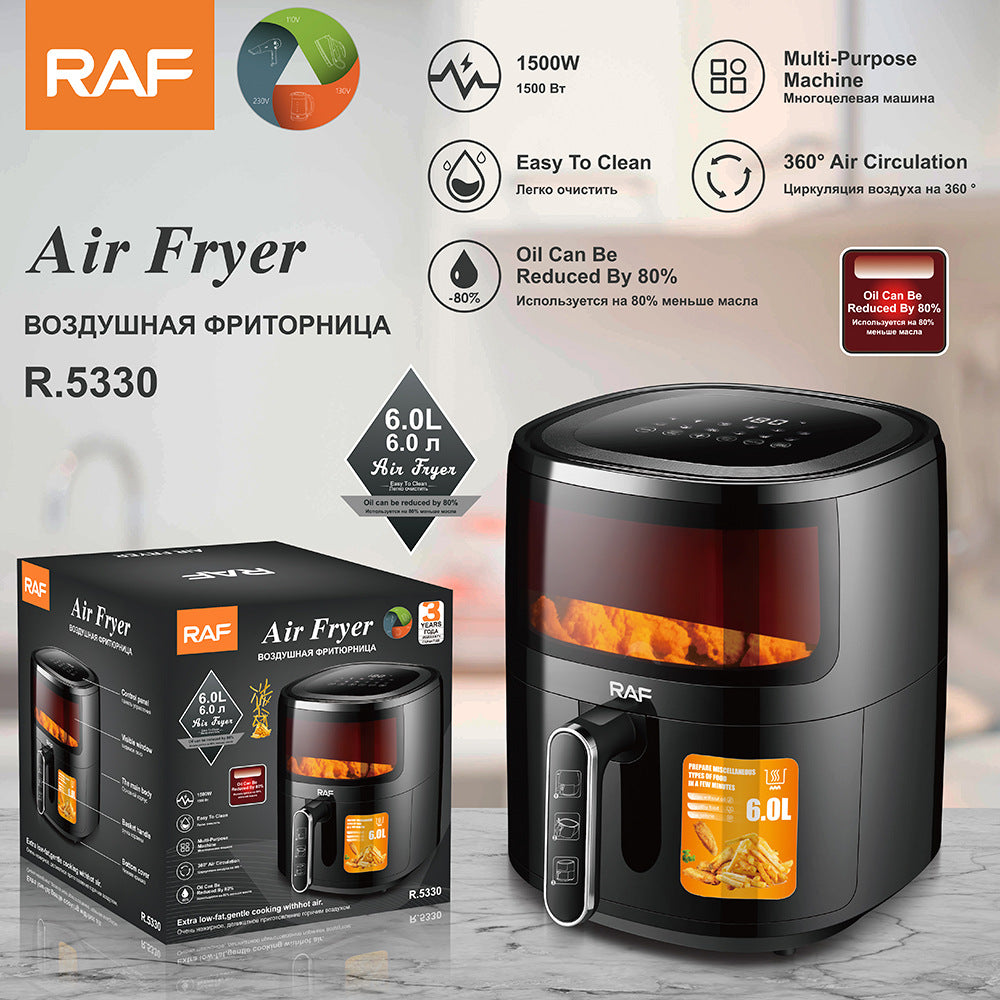 RAF European standard visual air fryer visual home oven multi-functional electric fryer automatic French fries machine