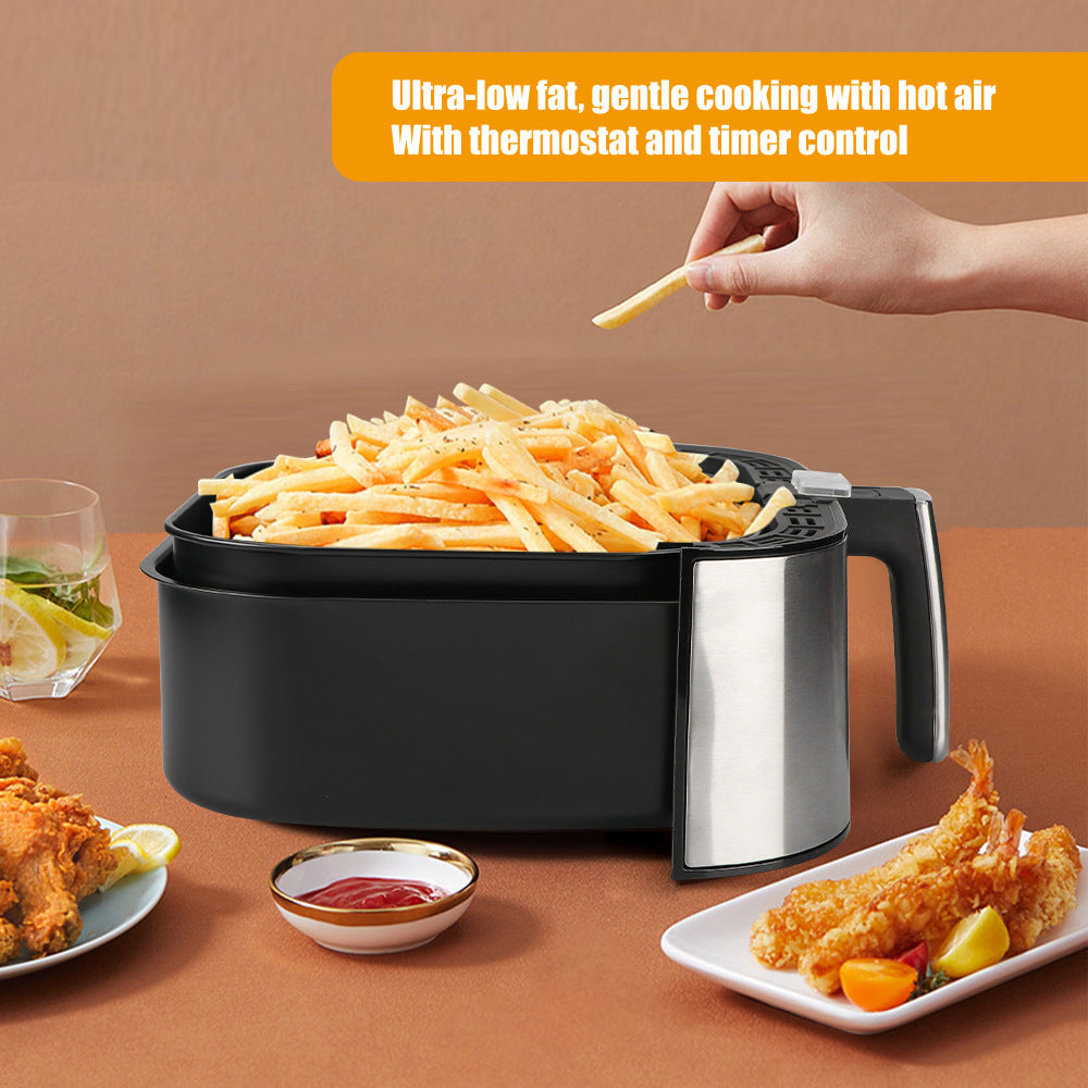 New home fume-free smart air fryer stainless steel mechanical electric fryer French fries machine large capacity 7L